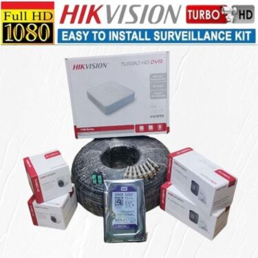 Hikvision Advanced 4-Camera 1080P Full HD Surveillance System with 8-Channel DVR & 50M Cable