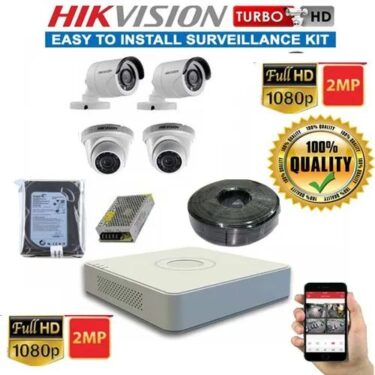 Hikvision 4-Camera 1080P Full HD 2MP CCTV Surveillance System Bundle with 1TB Hard Drive