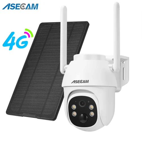 Solar-Enhanced 4G SIM Card-Enabled Wireless PTZ CCTV Camera