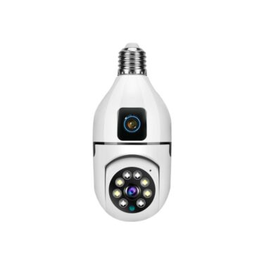 Enhanced V380 Wireless PTZ Dual-Lens CCTV Bulb Camera