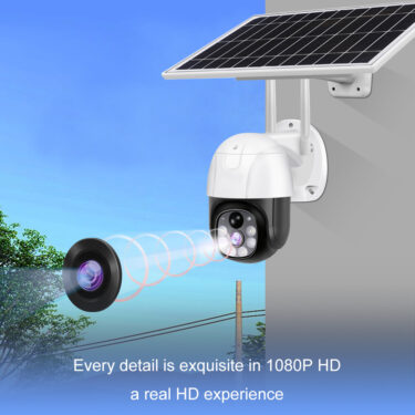 Enhanced Solar-Powered 4G CCTV Camera with SIM Card Slot and Durable Metallic Finish